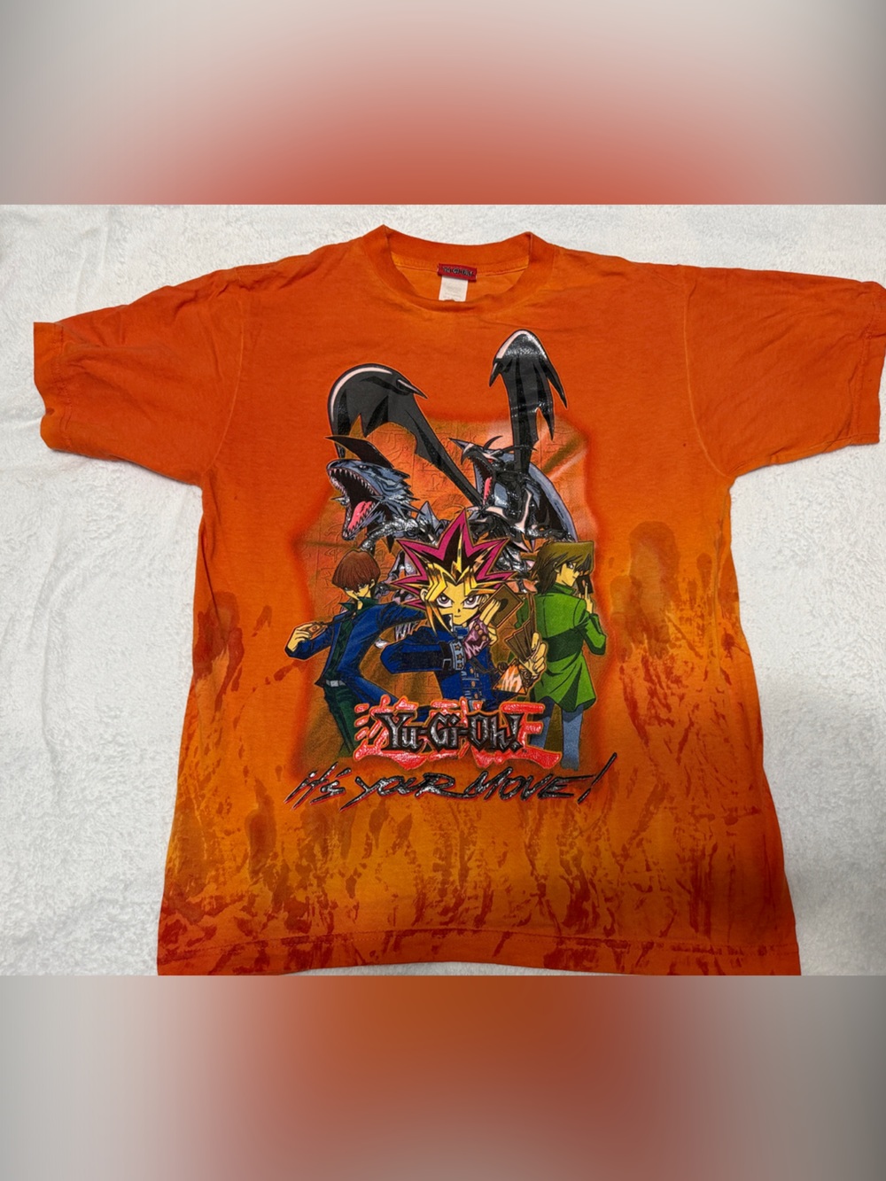 Yu-Gi-Oh! Bright Orange Graphic Kids Short Sleeve Tee